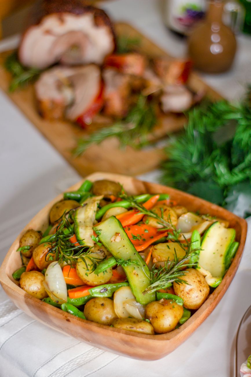 A mix of fresh vegetables served in a bowl