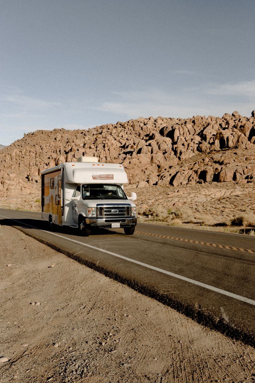 RV and Trailer Travel Through Poncha Springs, Colorado