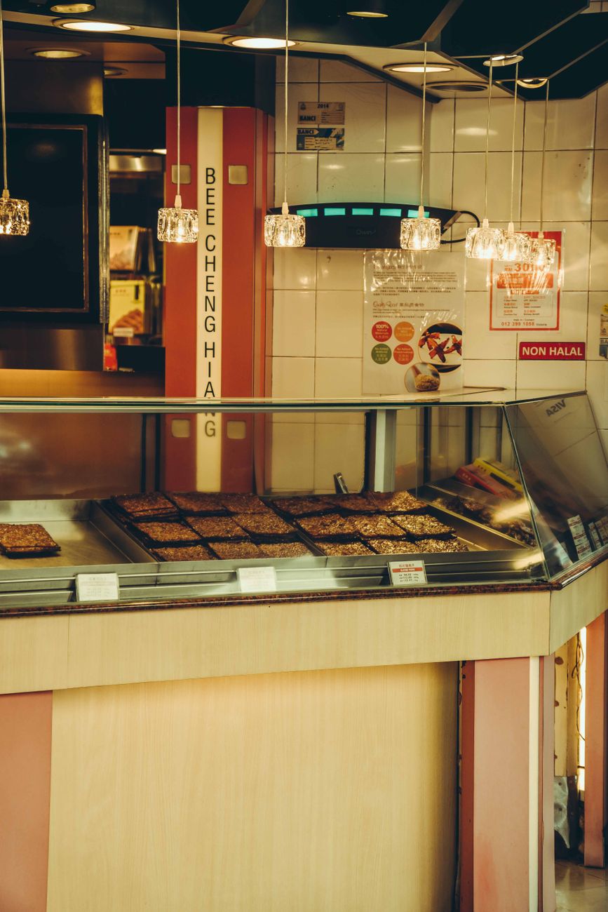 Interior of a shop displaying a wide selection of jerky varieties