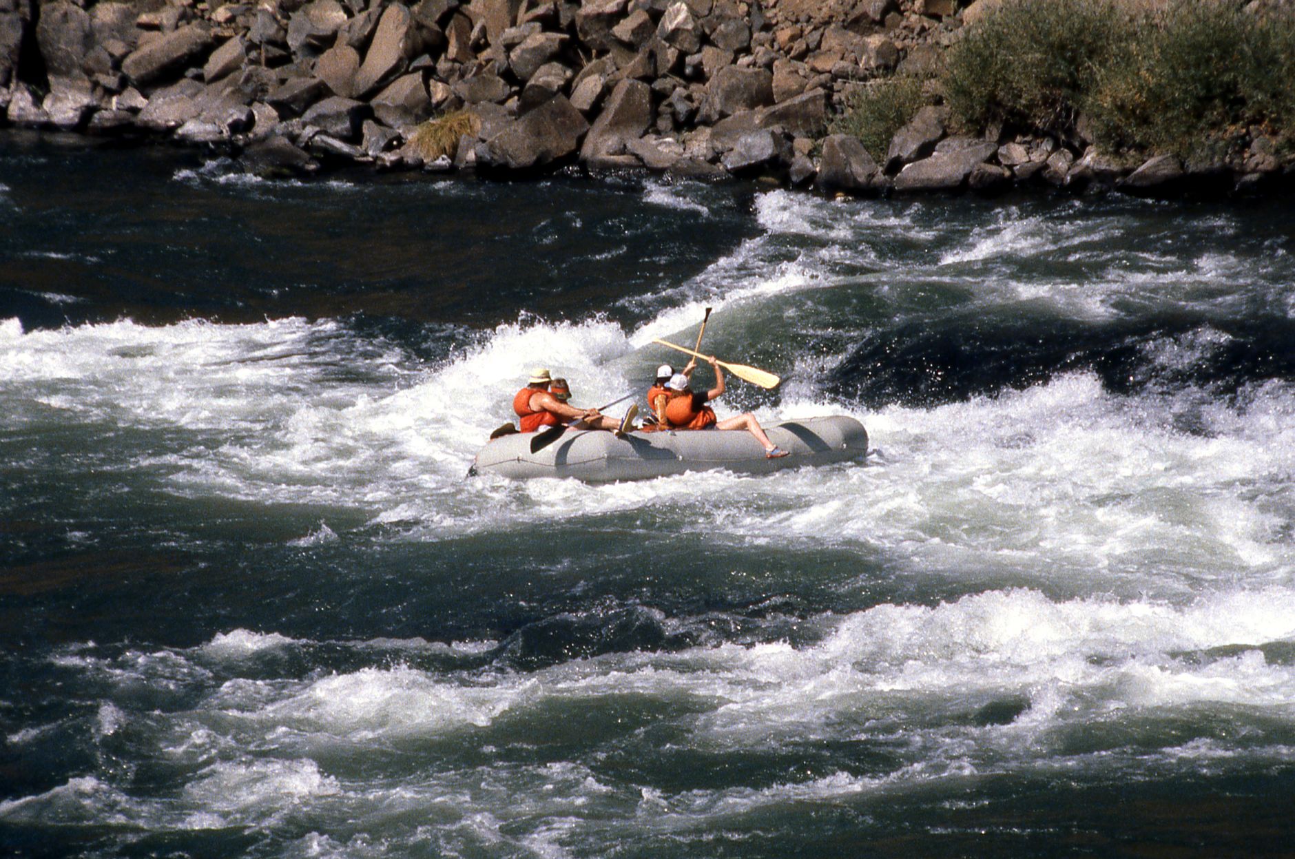 Thrilling whitewater rafting on a scenic mountain river